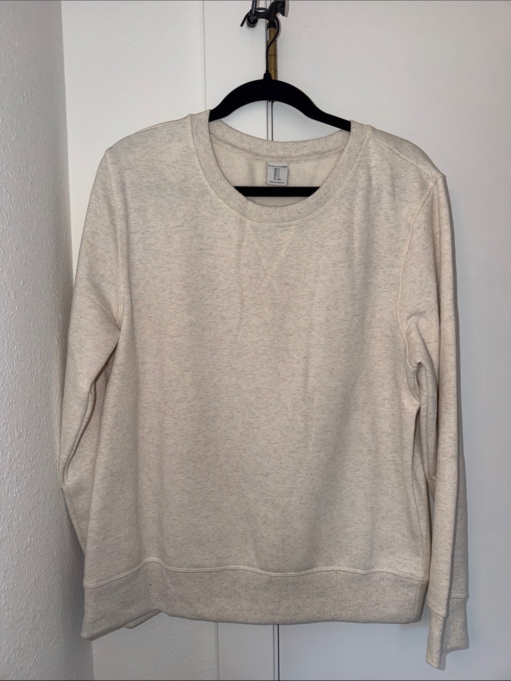 Women’s Everyday Crewneck Sweater in Cream - LARGE